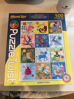 Mixed Up! Quilted Critters 500-Piece Jigsaw Puzzle -